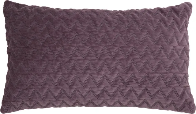 Linen & More Zigzag Velvet Gray Ridge Kussen -30 X 50 zie beschrijving