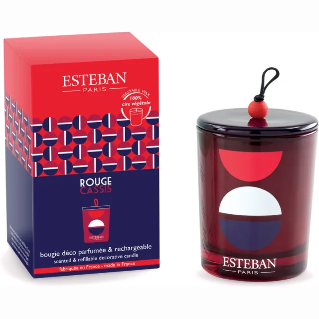 Esteban Classic Rouge Cassis Geurkaars Decoratief 180gr Rood