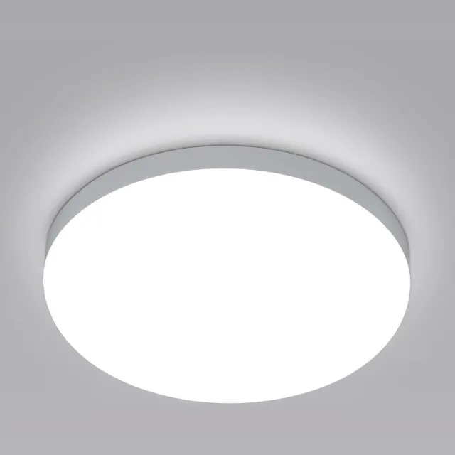 Haobosic plafondlamp - 25cm - Medium - LED - ronde - 32W - 2958LM - IP54 - 6500K - koel wit - voor badkamer slaapkamer keuken woonkamer balkon
