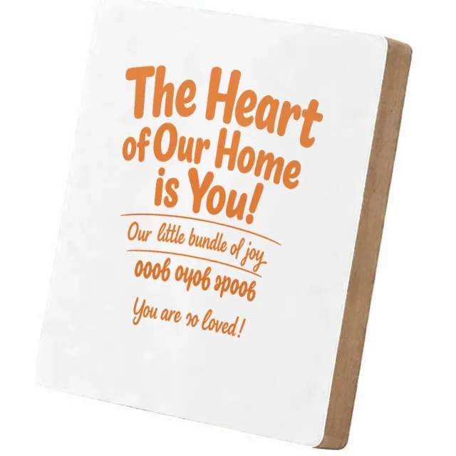 Mr Cadeautjes MDF staande fotolijst 15,2 x 15,2 - design Speelse typografische boodschap voor een andere ouderrol | cadeau Wit