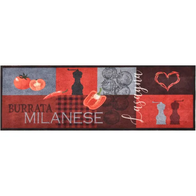 vidaXL Keukenmat wasbaar Tomatoes 60x180 cm Rood