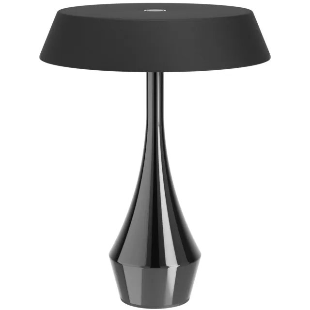 Eglo Turcio Tafellamp - Oplaadbaar - 20 cm - Zwart Glanzend/Zwart - Instelbaar wit licht (warm, neutraal en daglicht) - Draadloos - Dimbaar - Buiten en Binnen Zwart;Zwart;