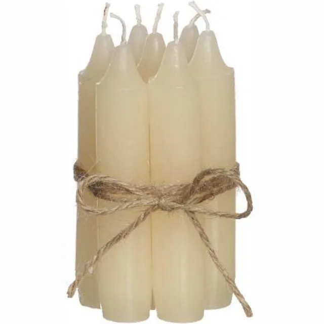 PacklinQ Kaarsen taps toelopende crème 11cm hoog (set van 7 stuks)