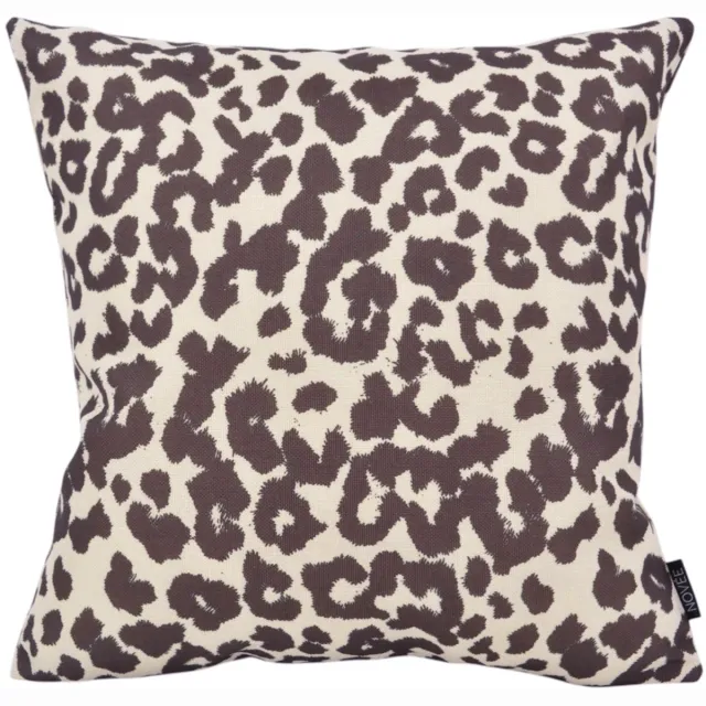 NOVÉE Brown Leopard Kussenhoes | 45x45 cm | Katoen/Linnen | Sierkussenhoes | NOVÉE beige/bruin