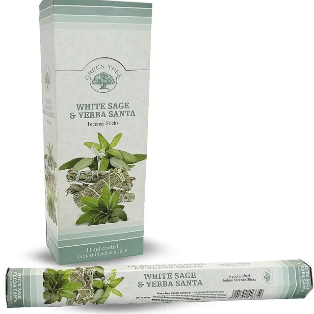 Green Tree Candle Green Tree Wierook Yerba Santa & White Sage (6 pakjes) Bruin