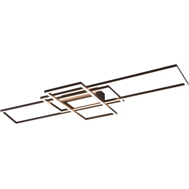 Trio IRVINE - Plafondlamp - Antraciet - incl. 1x SMD 60 W - Licht apart schakelbaar - USB-poort met oplaadfunctie - Indirecte verlichting - FLEX - Connect - Niet dimbaar