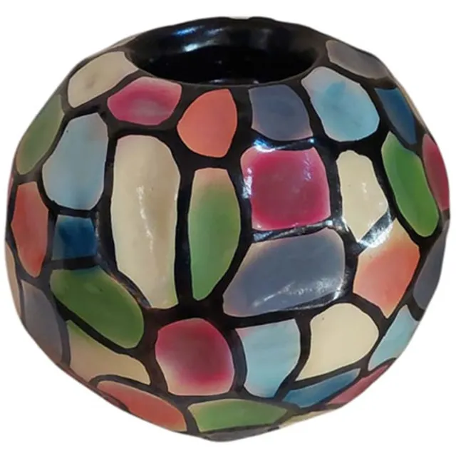 Madat Floz Design waxinelichthouder bol keramiek – diverse kleuren – Ø 12 cm – handgemaakt en Fair Trade divers