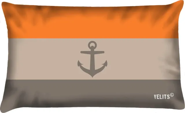 Velits outdoor Sierkussen - Buitenkussen La Dolce Vita Oranje Grijsbruin Waterafstotend Bootkussen Nederlandse Vlag Motief