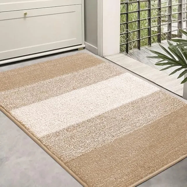 Homaxy Deurmat - Deurmat Antislip - Deurmat Binnen - Droogloopmat - Schoonloopmat - 61X92 cm - Beige
