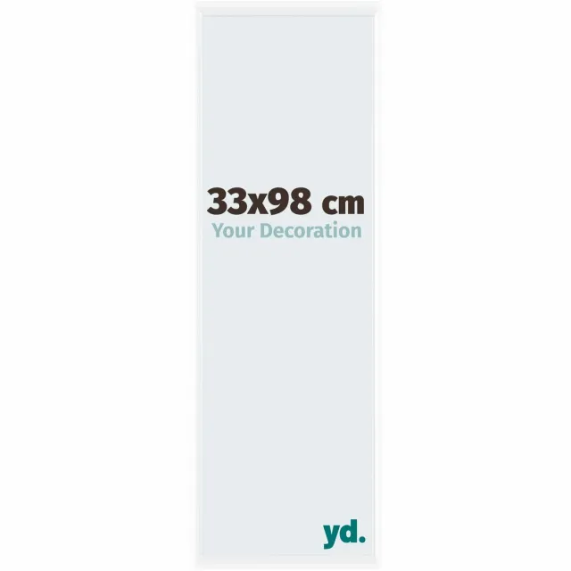 yd. Your Decoration - Fotolijst 33x98 cm - Kunststof - Wit Hoogglans - Bordeaux