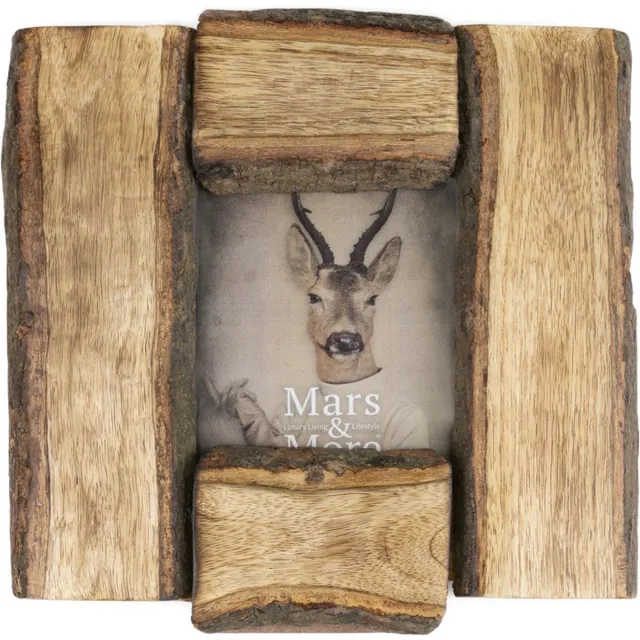 Mars & More fotolijst mango boomstam 10x10cm Bruin