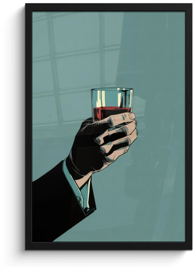 FrameYourWall Poster in lijst - Fotolijst 40x60 cm - Posters - Arm - Glas - Pak - Blauw - Posterlijst zwart - Decoratie - Wanddecoratie woonkamer - Muurdecoratie slaapkamer - Kerstversiering - Kerstdecoratie voor binnen - Kerstmis