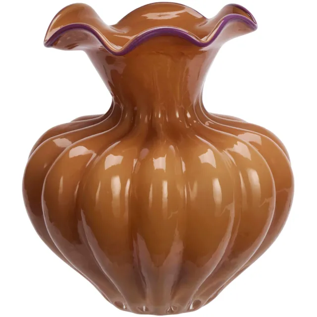 Madam Stoltz vaas, 23x24 cm Oranje/Bruin