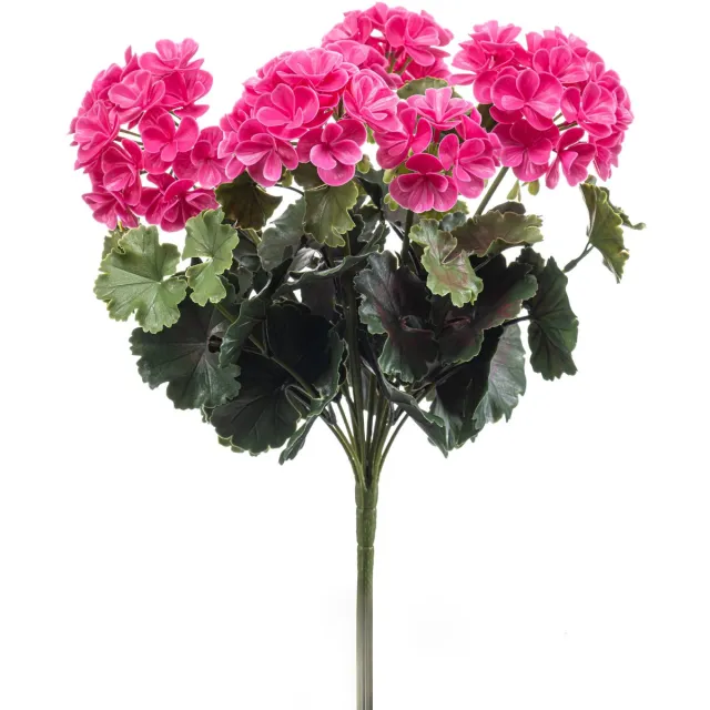 Emerald Kunstplant Geranium UV 41cm roze - Kunstplant voor binnen