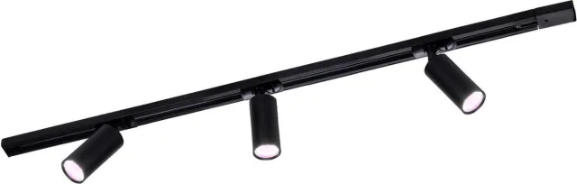 LEDVION Smart LED Railverlichting 1M + 3 Railspots (4.9W - RGB - Zwart - Dimbaar) - 1-Fase