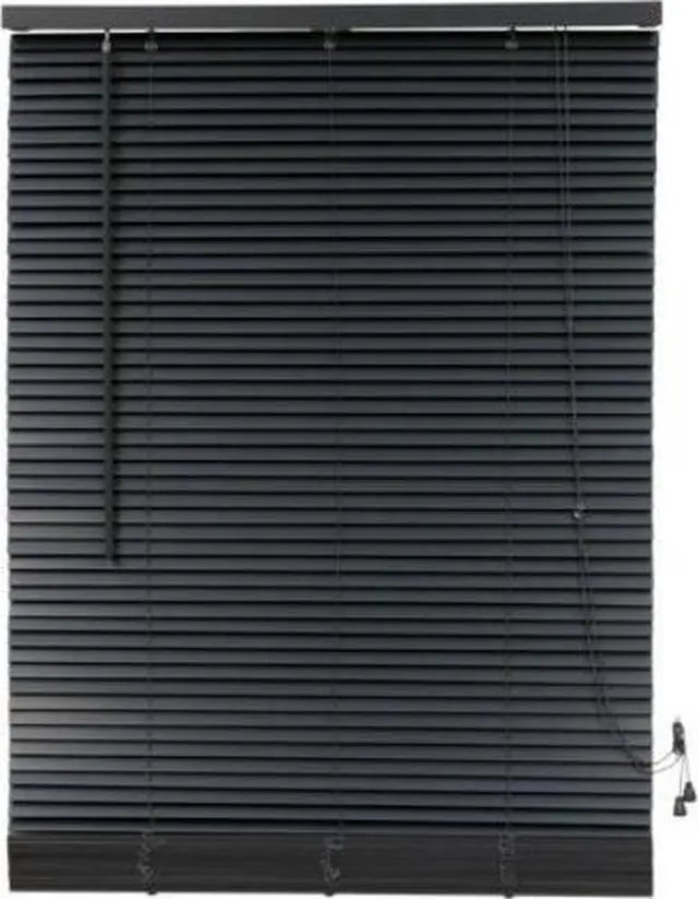 Timlux Jaloezie Hout - 25mm - 100x175 cm Donkergrijs