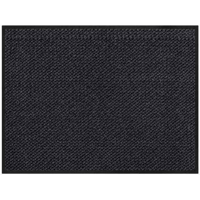 Vintag Schoonloopmat 120 × 90 cm – Grote Deurmat voor Binnen – Antraciet