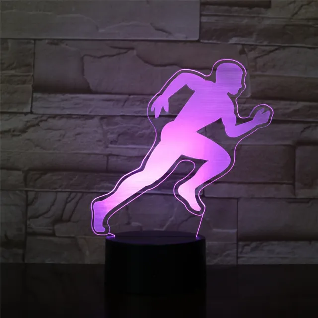 MC Living 3D Led Lamp Met Gravering - RGB 7 Kleuren - Hardlopen