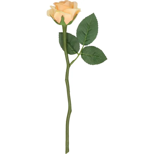 Top Art Kunstbloem roos Nina - perzik kleur - 27 cm - kunststof steel - decoratie bloemen Perzik oranje