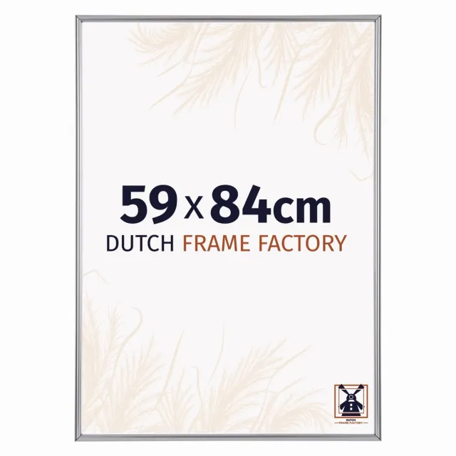 Dutch Frame Factory Fotolijst A1 59,4x84 cm - Kunststof - Zilver Hoogglans - Angers