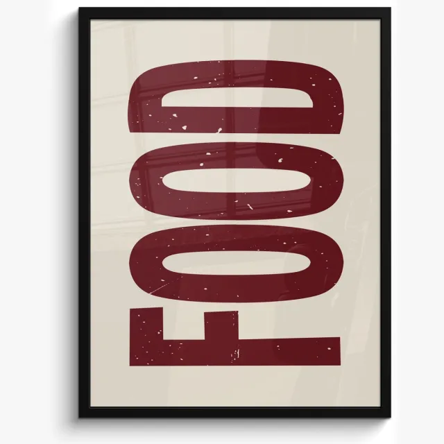 FrameYourWall Fotolijst inclusief poster - Posterlijst 50x70 cm - Posters - Eten - Japandi - Rood - Decoratie - Foto in lijst - Keuken decoratie muur - Wanddecoratie accessoires - Muurdecoratie - Schilderijen Food