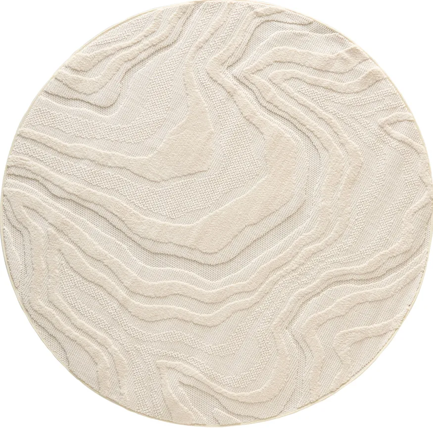 NOUS Living Teal vloerkleed crème