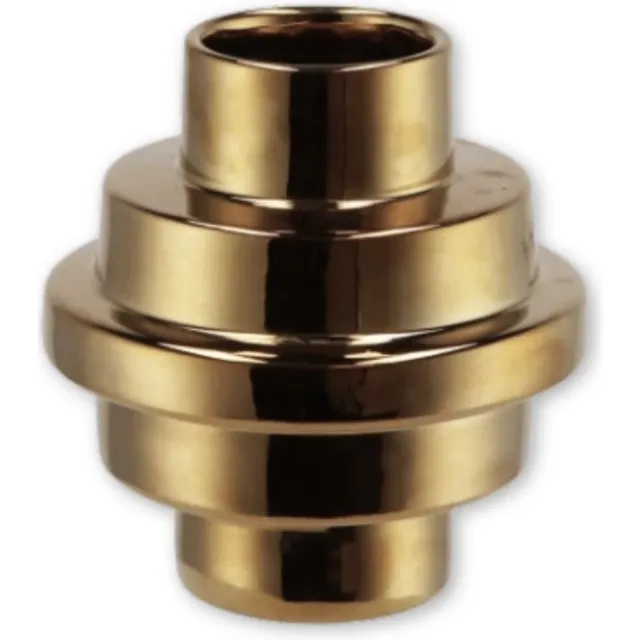 Daan Kromhout Design Daan Kromhout - STAIRS GOLD SHINY VAAS 14X15CM glimmend goud
