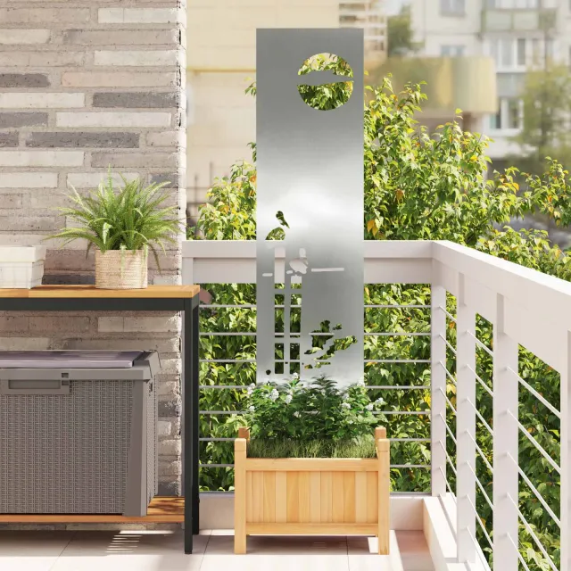 vidaXL Tuin Privacy Screen Zilver 32 x 140 cm Gegalvaniseerd staal