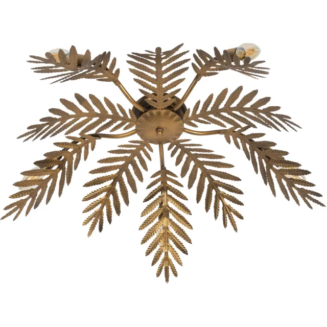 QAZQA Botanica Plafonnière - 5 lichts - Ø 700 mm - Goud/messing