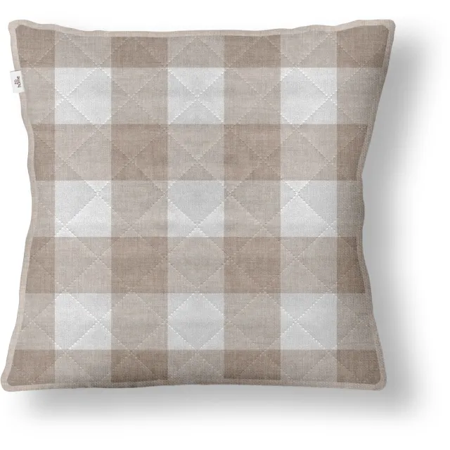 Zo! Home Zo Home Quattro di Lino Sierkussen - sandy beige - 50 x 50 cm - inclusief binnen kussen
