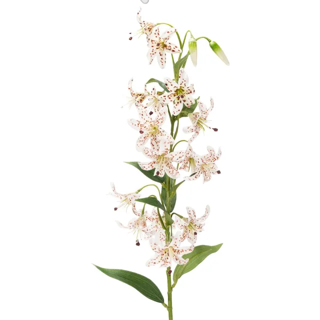 Viana Kunstmatige lelie als bloemstengel voor een elegante en onderhoudsvrie wit