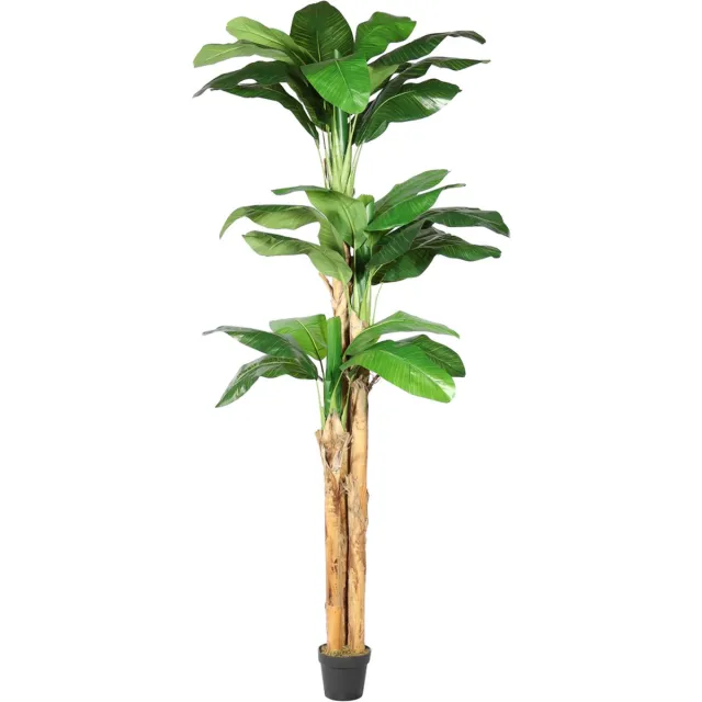 Kunstpalm Kunst Bananenboom Jamaica | 260cm - Namaak bananenboom - Kunstplanten voor binnen - Bananen kunstboom Lichtbruin