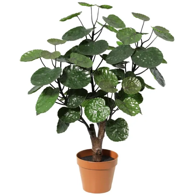 Trendyplants Kunst Polysicas Fabian - Aralia Fabian - Kunstplant - Hoogte 53cm - Potmaat Ø12cm Groen