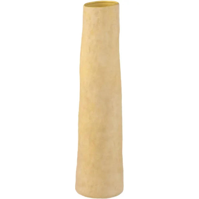 PTMD Ardala Yellow Straight Round Ceramic Vase Geel