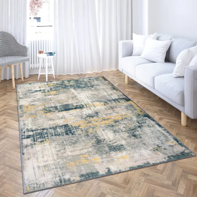 Unyqoos Elegante en Moderne Vloerkleed voor Woonkamer en Slaapkamer met Kortpolig Ontwerp grijs
