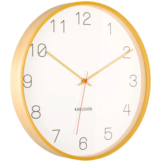Karlsson Wandklok Joy - Geel - Ø40cm - Wandklok Modern