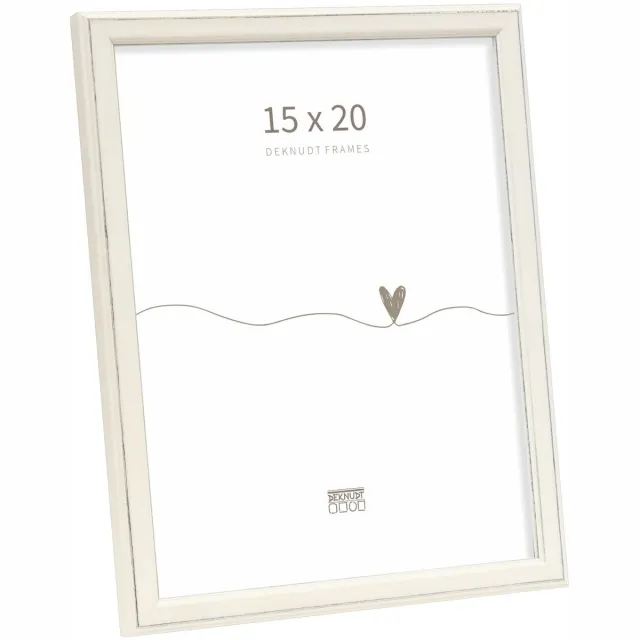 Deknudt Frames fotolijst S236F1 - wit landelijk hout - foto: 15x20 cm wit,landelijke stijl