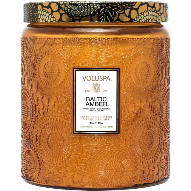 Voluspa Baltic Amber Luxe Jar Candle geel