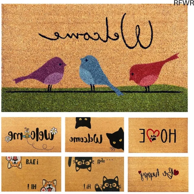 RFWR Kleurrijke Vogels Deurmat 70x40cm - Antislip Kokosvezel Welkommat voor Huis en Terras