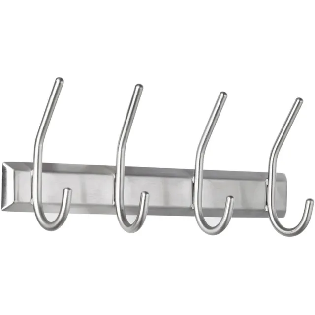 Alco AL-2841 Wandgarderobe Zilver 4 Haken Incl. Bevestigingsmateriaal