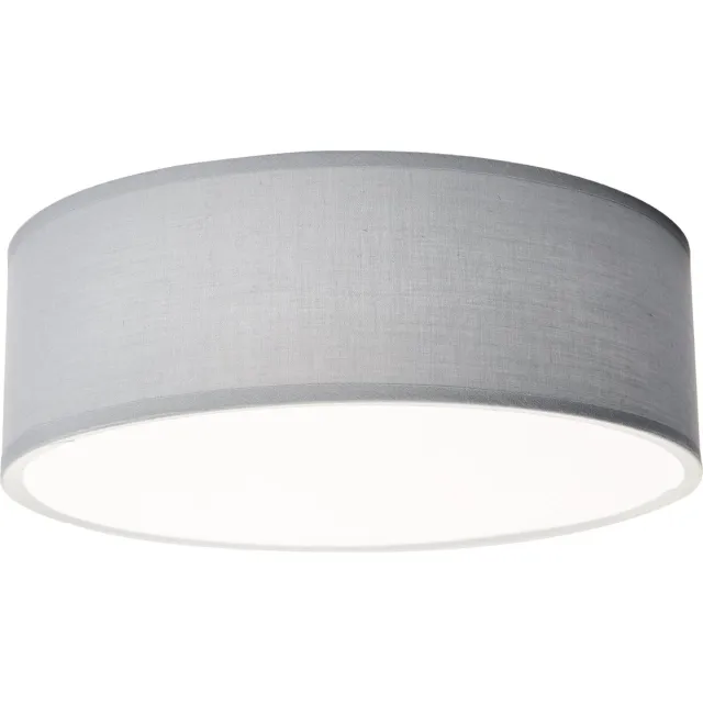EINLICHT FABRIC Plafonnière - Plafondlamp Ø30CM - 1X E27, BlauwGrijs Stoffen Lampenkap Blauw-Grijs