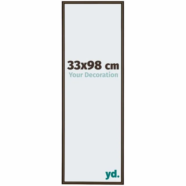 yd. Your Decoration - Fotolijst 33x98 cm - Aluminium - Walnoot Structuur - New York