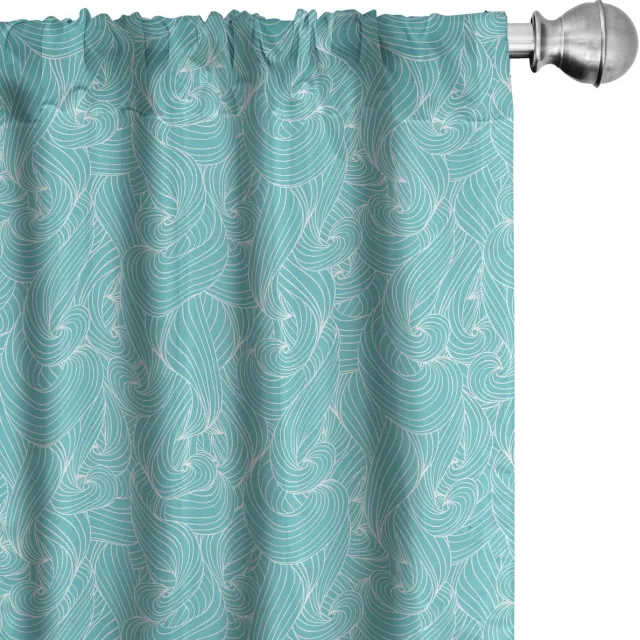ABAKUHAUS 2x75x225 cm Voorhangen – Microvezel, Verduisterend, Blauw Blassblauw