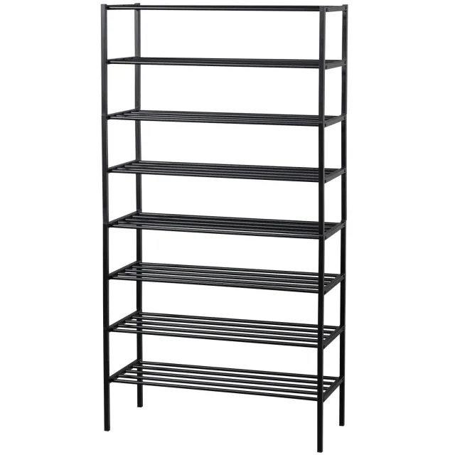 WOOOD Ferro Schoenenrek - Metaal - Zwart - 160x85x35 black