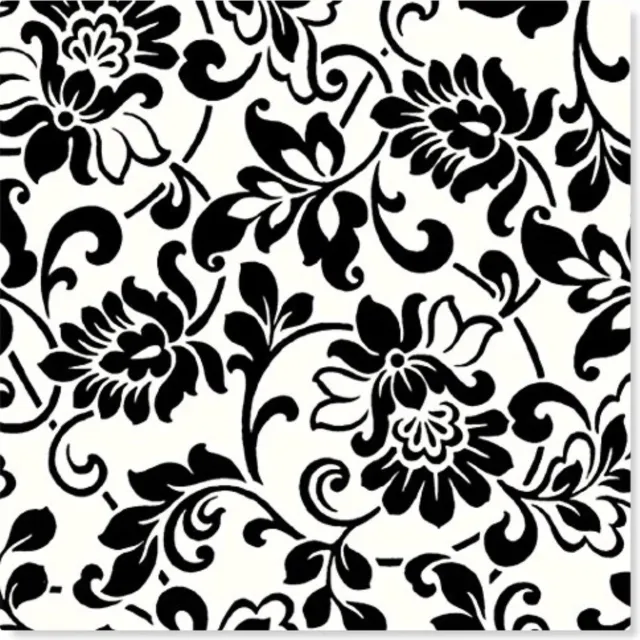 2LIF Decoratie plakfolie meubelfolie Heritage zwart wit Black&White 45 cm x 2 meter zelfklevend - Decoratiefolie - Plakplastic