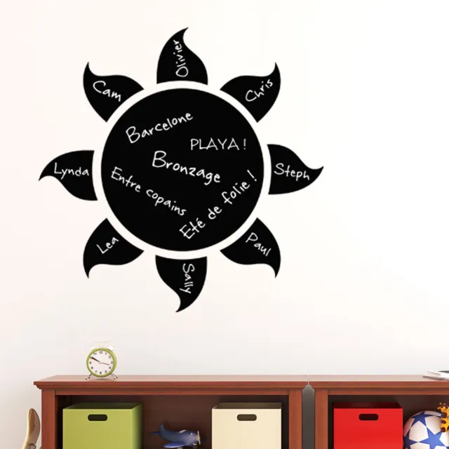 Ambiance Sticker Schoolbordsticker - uitwisbare zelfklevende muurstickers - SUN DESIGN - 100x100cm Multi color