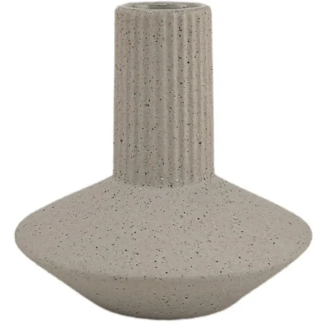 XLBoom Roma Vaas Sand Small - Keramische handgemaakte design vaas met aardse textuur - Verkrijgbaar in White | Sand | Terra - Tijdloze woondecoratie voor modern wonen XLBoom