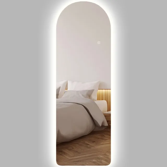 Homcom Volle lengte spiegel-gehard glas-40x3x120cm-Transparant