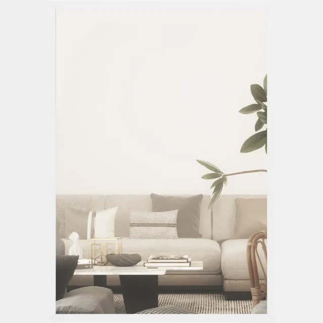 Homcom Wandspiegel van glas, 40x2x60cm, wit