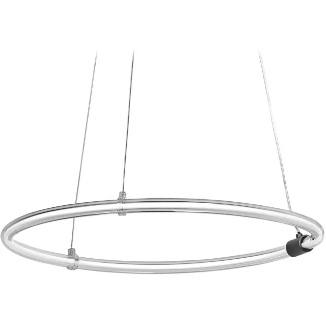 Osram Decor Aura hanglamp van gebogen polycarbonaat met LED en filament design, 18W, 2000 lm, 3000 K, 830 warm wit, klikdimbaar, donkergrijs, kunststof (PC), 498 mm, IP20